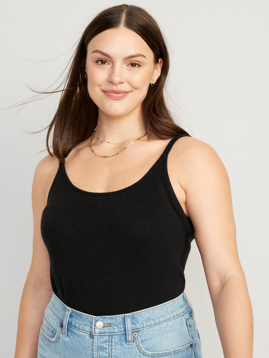 Cozy Cropped Sweater Tank Top for Women