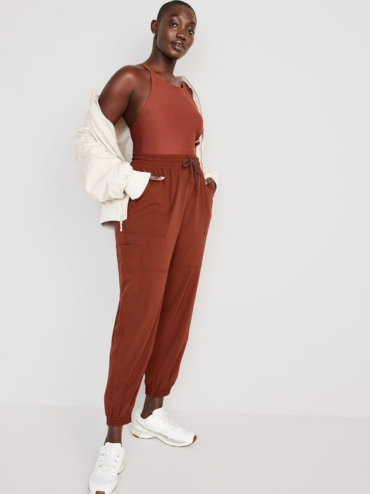 Extra High-Waisted StretchTech Cargo Jogger Pants for Women