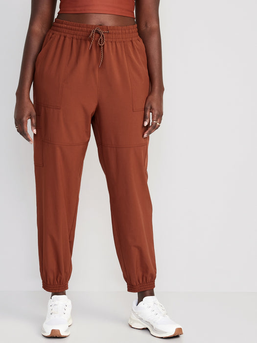 Extra High-Waisted StretchTech Cargo Jogger Pants for Women