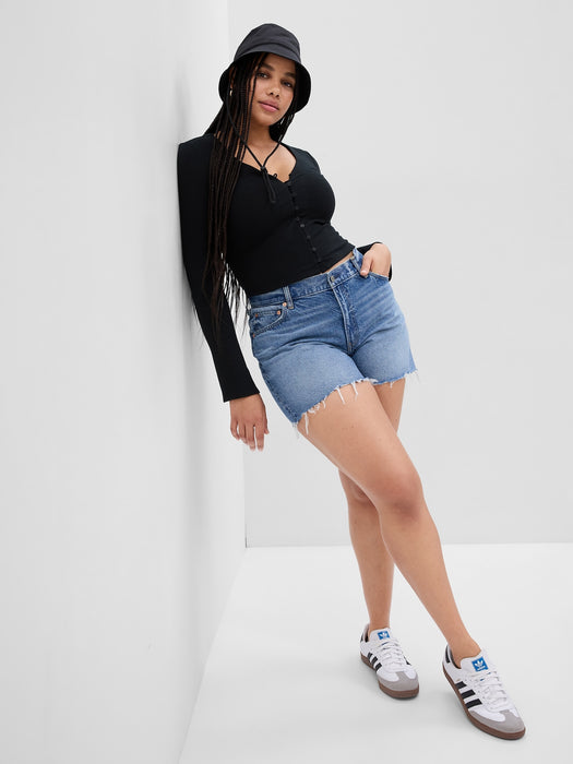 4" Low Rise Stride Denim Shorts
