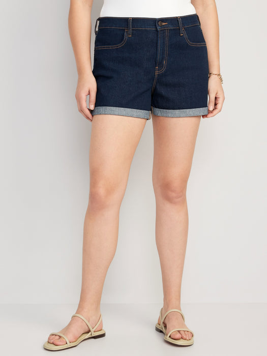 Mid-Rise Wow Jean Shorts for Women -- 3-inch inseam