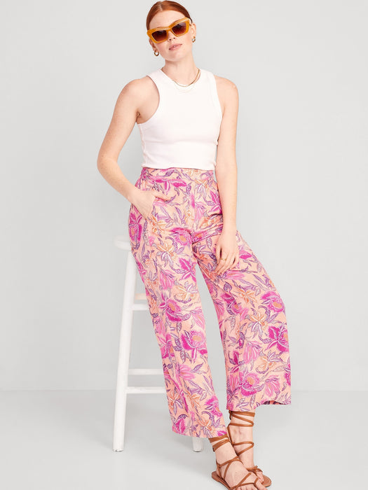 High-Waisted Playa Soft-Spun Wide-Leg Pants for Women