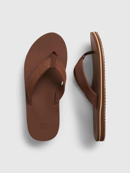 Suede Flip Flops