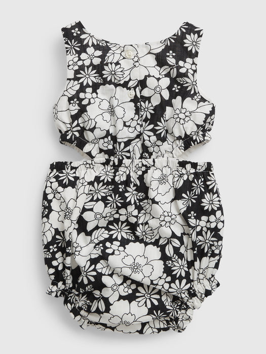 Baby Floral Bubble Shorty Outfit Set