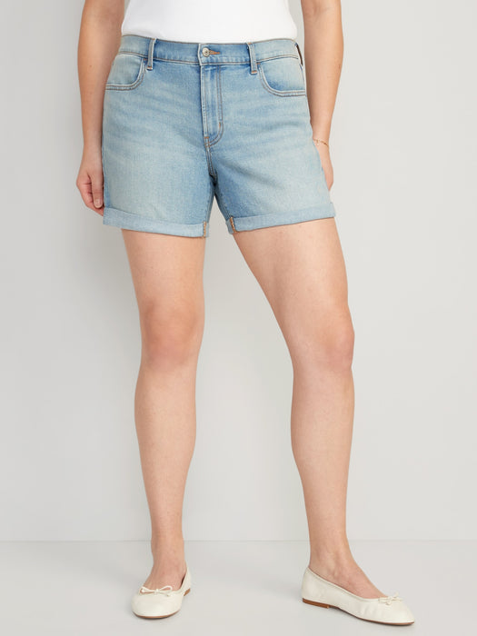 Mid-Rise Wow Jean Shorts for Women -- 5-inch inseam
