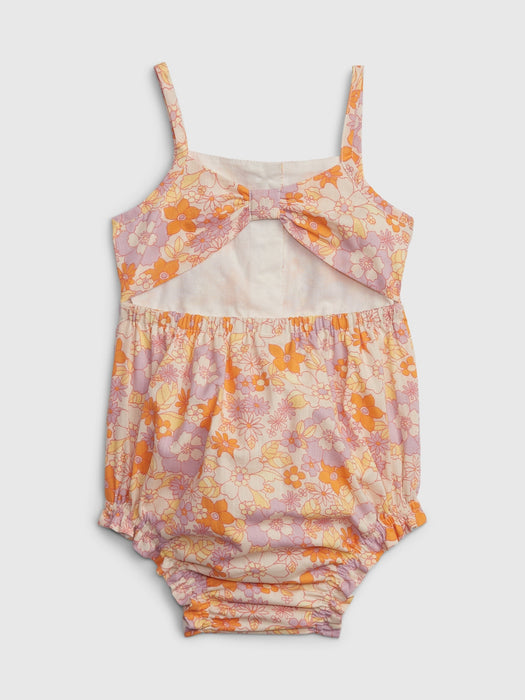 Baby Floral Cutout Shorty One-Piece