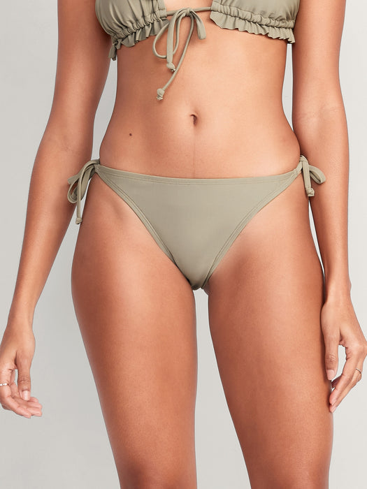 Low-Rise String Bikini Swim Bottoms for Women