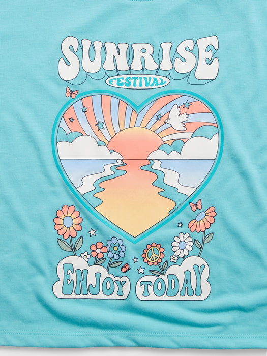 Kids 100% Recycled PJ Shorts Set