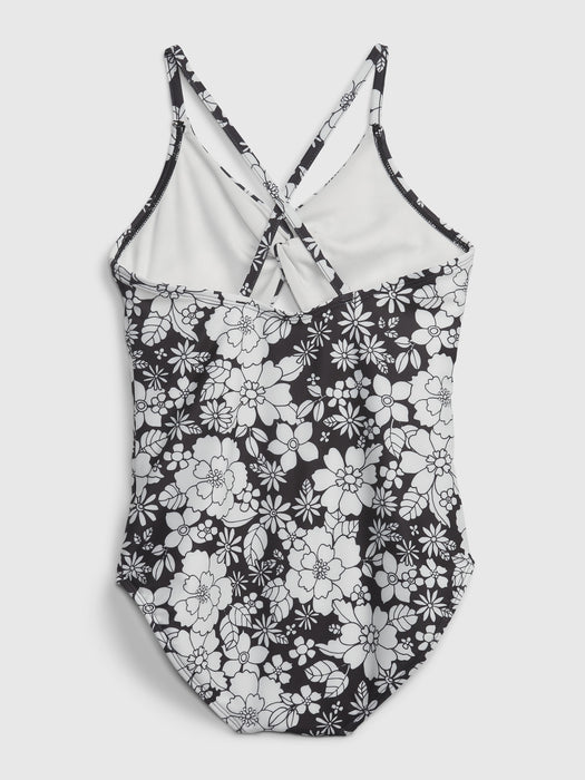 Kids Recycled Cutout Swim One-Piece