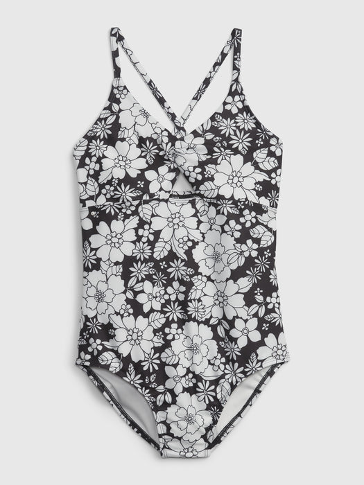 Kids Recycled Cutout Swim One-Piece