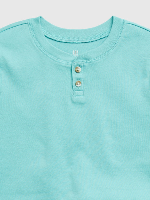 Kids 100% Organic Cotton Henley PJ Shorts Set