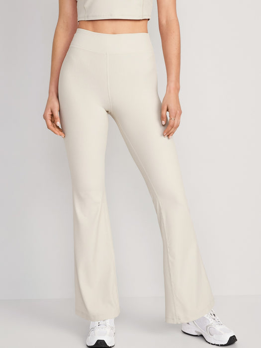Extra High-Waisted PowerSoft Rib-Knit Flare Pants for Women