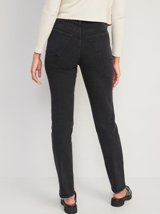 High-Waisted OG Straight Black Jeans for Women