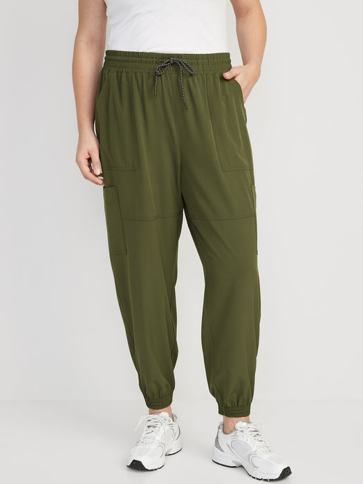 Extra High-Waisted StretchTech Cargo Jogger Pants for Women