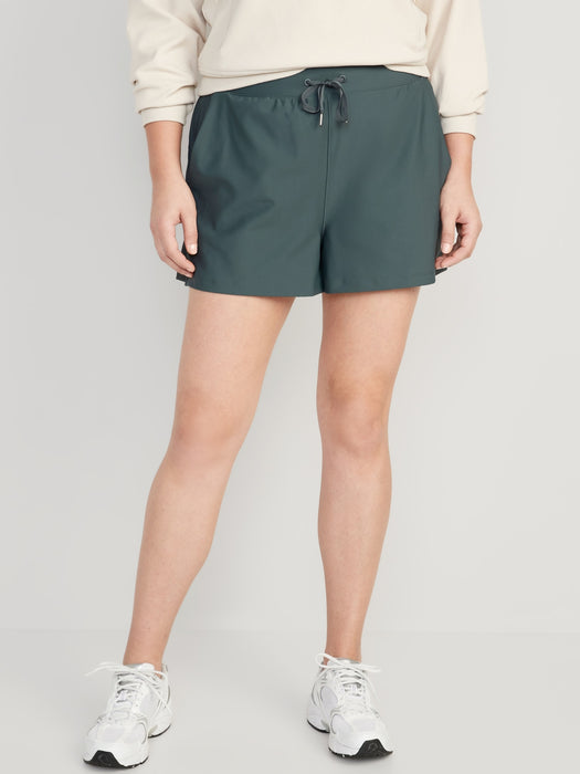 High-Waisted PowerSoft Performance Shorts for Women -- 3-inch inseam