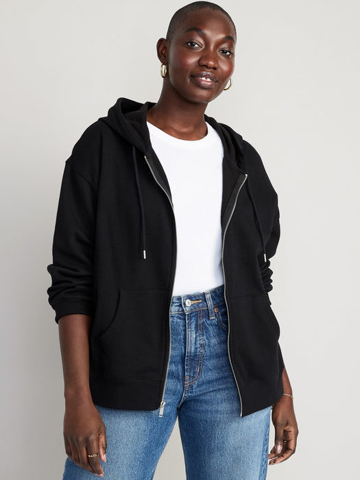 Slouchy Fleece Full-Zip Hoodie for Women