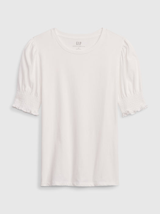 100% Organic Cotton Vintage Puff Sleeve T-Shirt