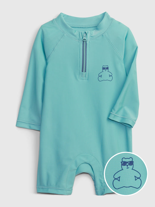 Baby Recycled Swim Rash Guard One-Piece