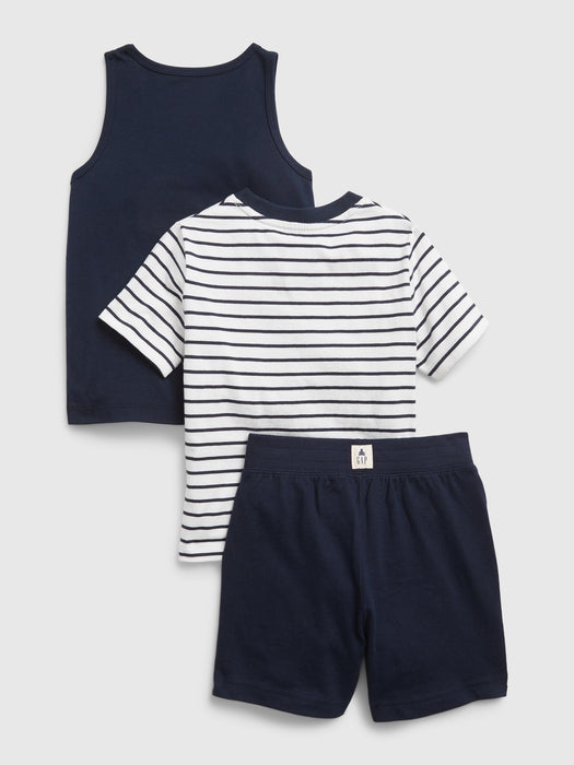 Toddler 100% Organic Cotton Mix and Match Three-Piece Outfit Set