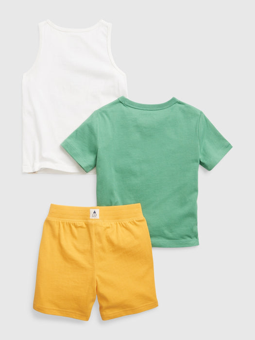 Toddler 100% Organic Cotton Mix and Match Three-Piece Outfit Set