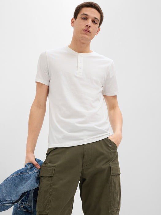 Slub Cotton Henley T-Shirt