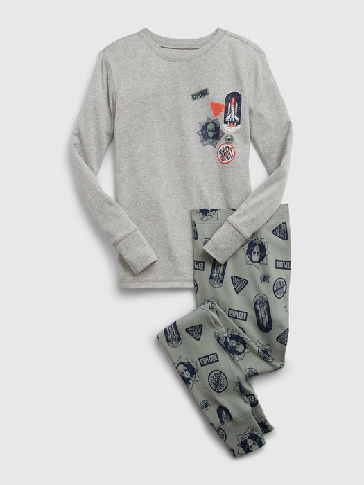 Kids 100% Organic Cotton Space PJ Set
