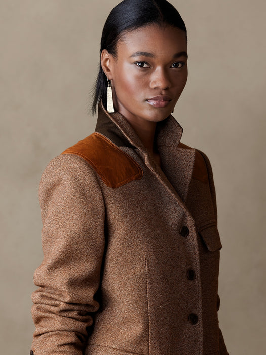 Riding Jacket with Leather Patches