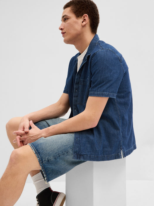 90s Loose Denim Shorts