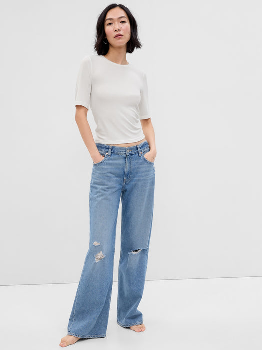 Mini Rib Keyhole T-Shirt