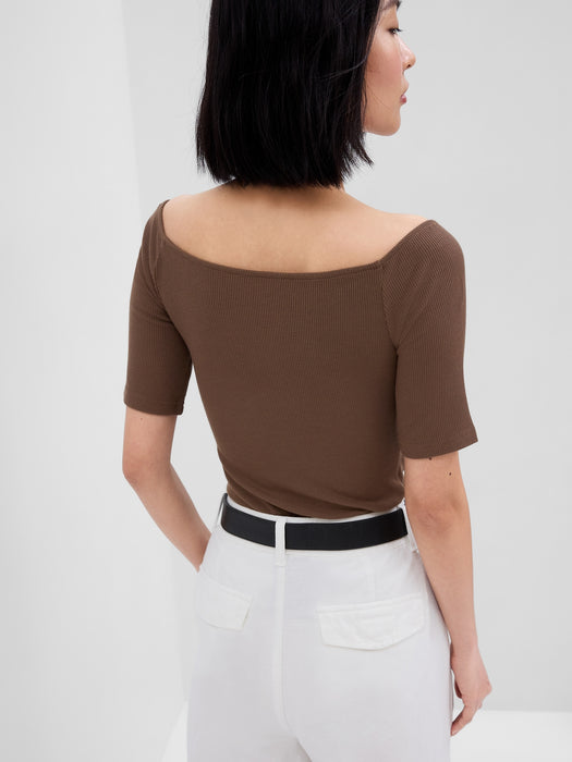 Mini Rib Sweetheart T-Shirt