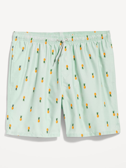 Printed Swim Trunks for Men --7-inch inseam