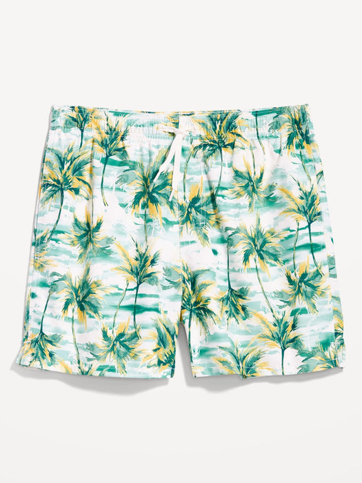 Printed Swim Trunks for Men -- 5-inch inseam
