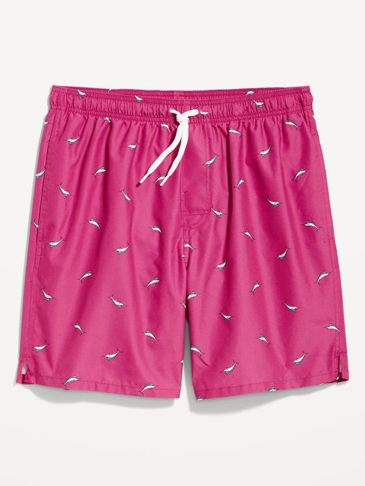 Printed Swim Trunks -- 7-inch inseam