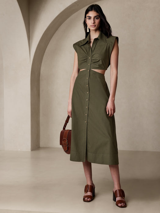 Yasmin Cut-Out Shirt Dress