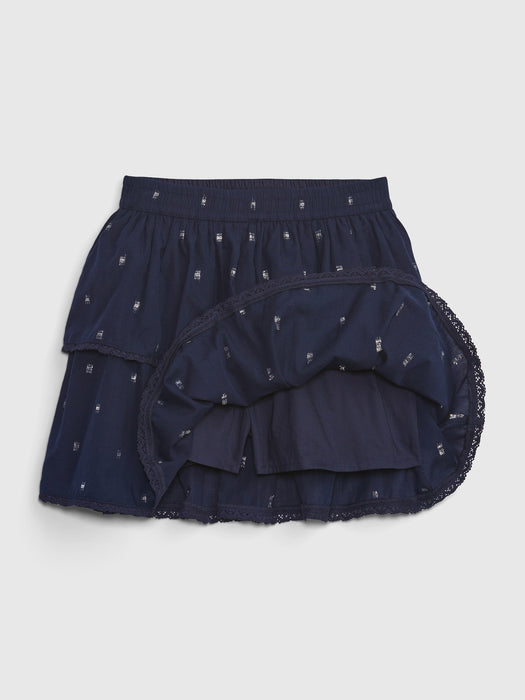 Kids Crinkle Gauze Ruffle Skort