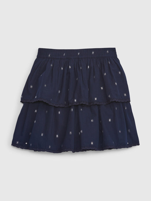 Kids Crinkle Gauze Ruffle Skort