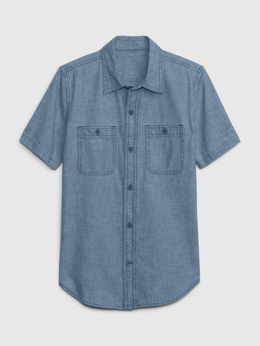 Kids Chambray Shirt with Washwell