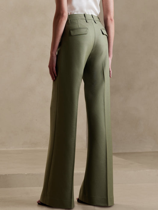 Lido Wide-Leg Italian Wool Pant