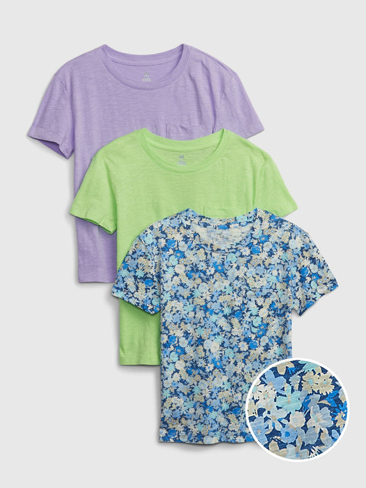 Kids 100% Organic Cotton Pocket T-Shirt (3-Pack)