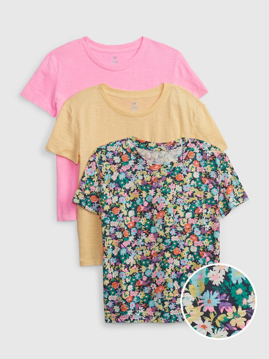 Kids 100% Organic Cotton Pocket T-Shirt (3-Pack)