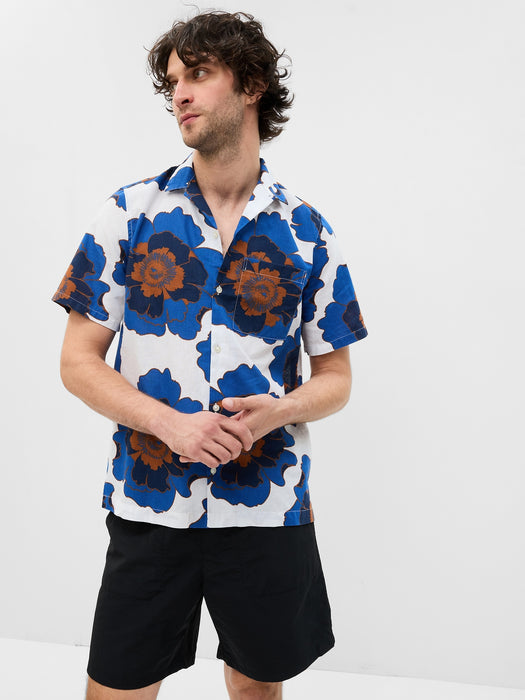 Linen-Cotton Vacay Shirt