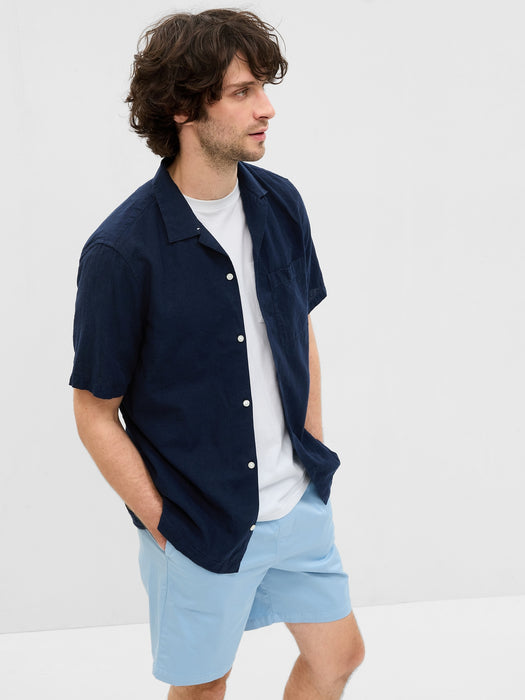 Linen-Cotton Vacay Shirt
