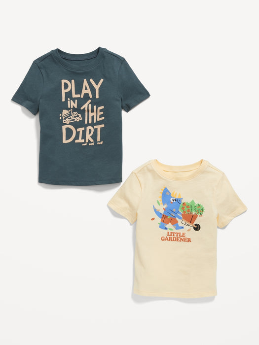 2-Pack Unisex Graphic T-Shirt for Toddler