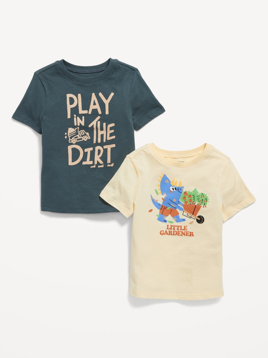 2-Pack Unisex Graphic T-Shirt for Toddler