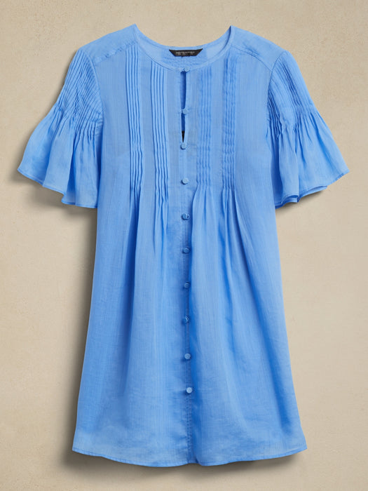 Ramie Pintuck Dress