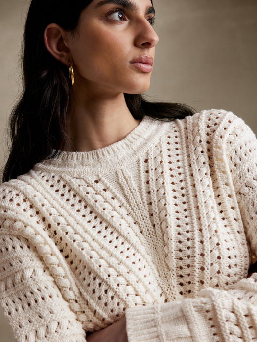 Lexia Cropped Cotton Sweater