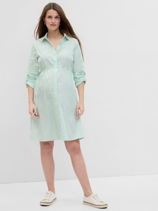 Maternity Tie-Front Shirtdress