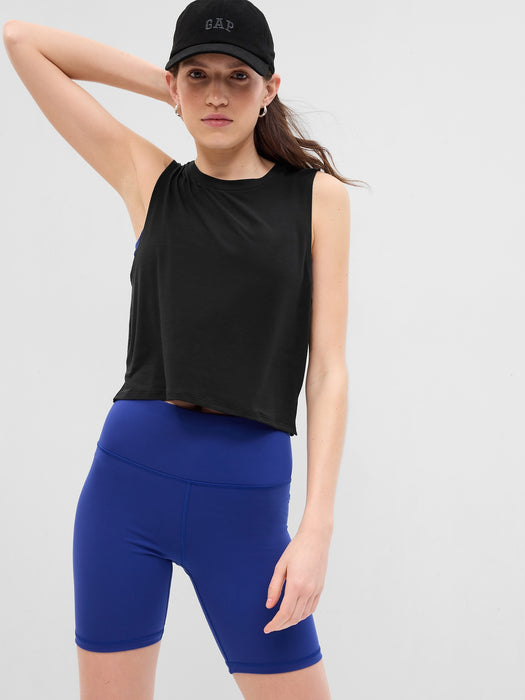 GapFit Recycled Breathe Cropped Muscle Tank Top