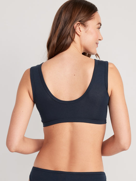 Rib-Knit Bralette Top