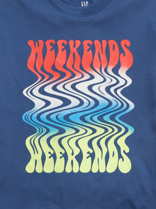 Kids 100% Recycled Graphic PJ Shorts Set